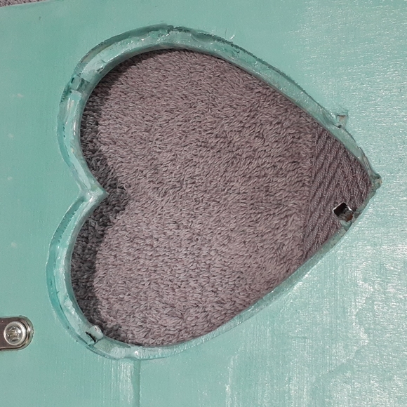 Hand Crafted Heart Picture Frame Wooden Resin Hand Painted Essential Home Decor - Picture 4 of 6